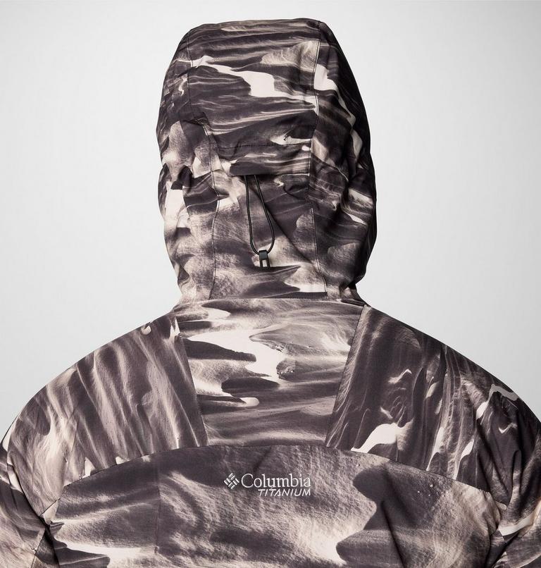 Men's Winter District III Printed Waterproof Ski Jacket, Color: Dark Stone Windblown Print, image 9