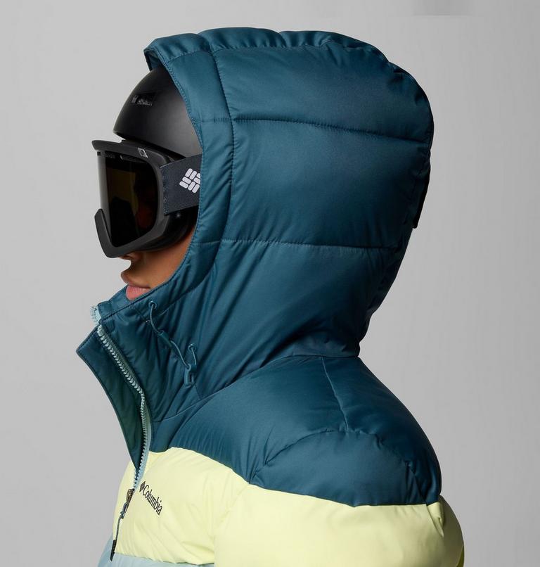 Women's Abbott Peak Insulated Waterproof Ski Jacket, Color: Crushed Blue, Everblue, Citron Haze, image 13