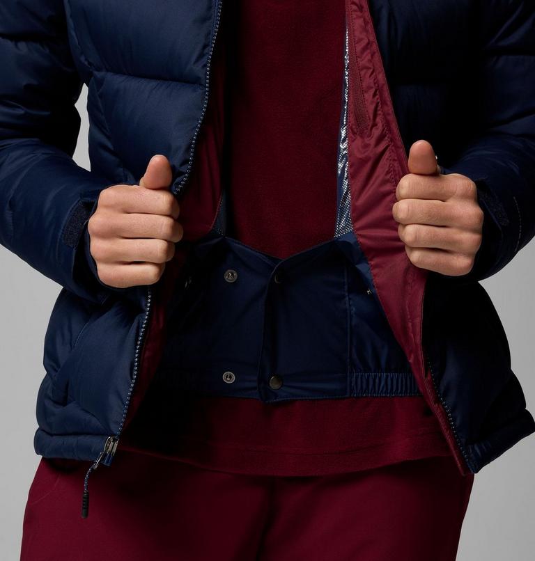 Women's Abbott Peak Insulated Waterproof Ski Jacket, Color: Collegiate Navy, Rich Wine, Eraser Pink, image 7