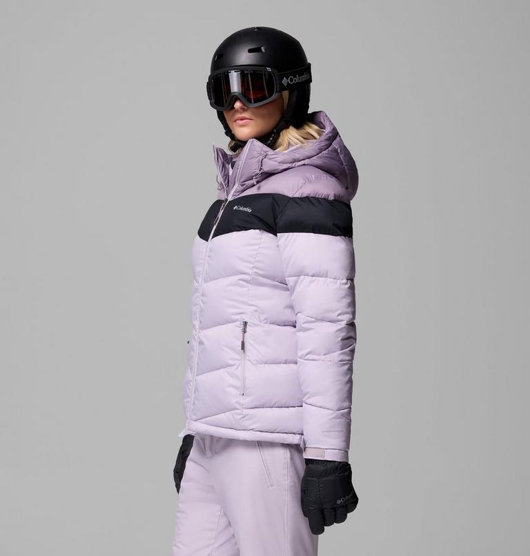 Women's Abbott Peak Insulated Waterproof Ski Jacket, Color: Lavender Pearl, Shale Purple, Black, image 4