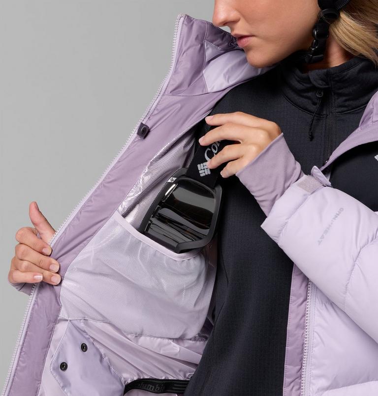Women's Abbott Peak Insulated Waterproof Ski Jacket, Color: Lavender Pearl, Shale Purple, Black, image 5