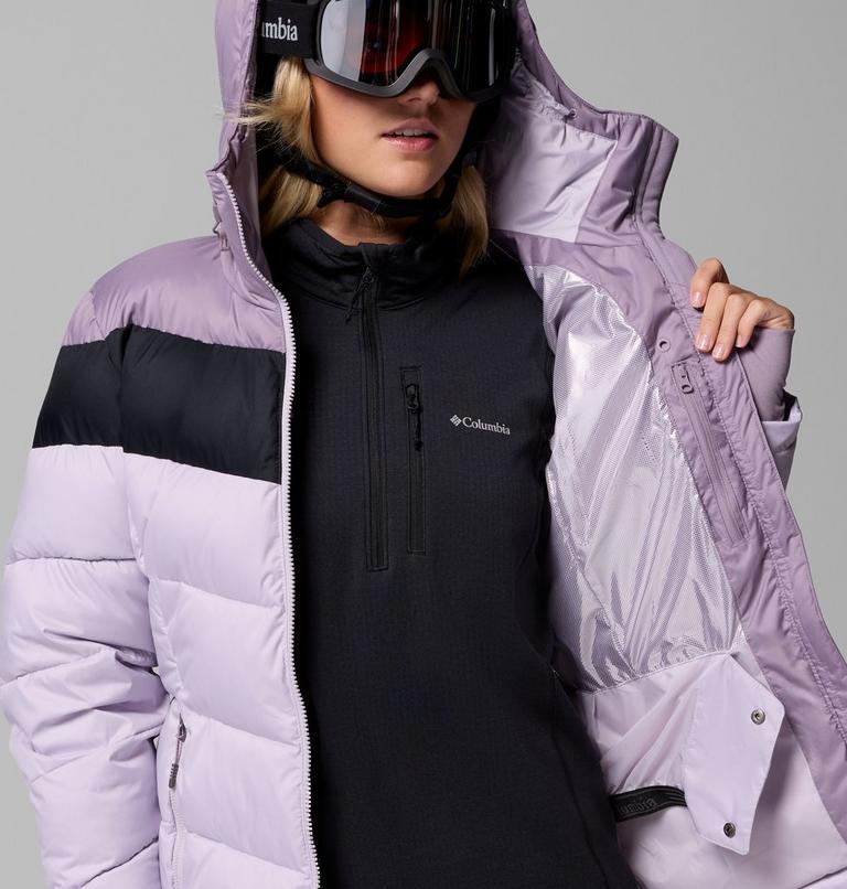 Women's Abbott Peak Insulated Waterproof Ski Jacket, Color: Lavender Pearl, Shale Purple, Black, image 6