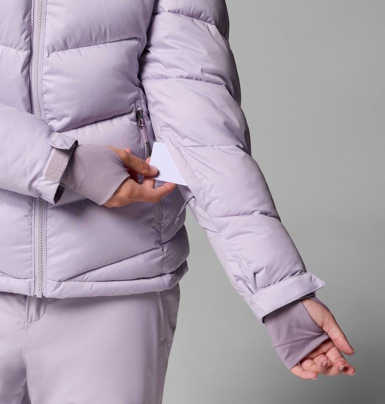 Women's Abbott Peak Insulated Waterproof Ski Jacket, Color: Lavender Pearl, Shale Purple, Black, image 9