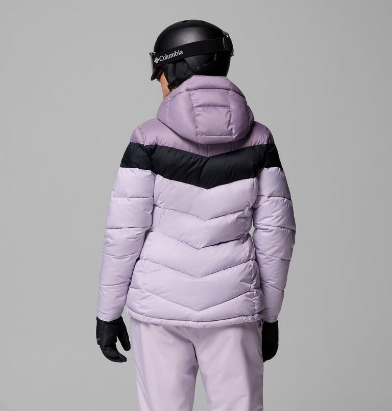 Women's Abbott Peak Insulated Waterproof Ski Jacket, Color: Lavender Pearl, Shale Purple, Black, image 3