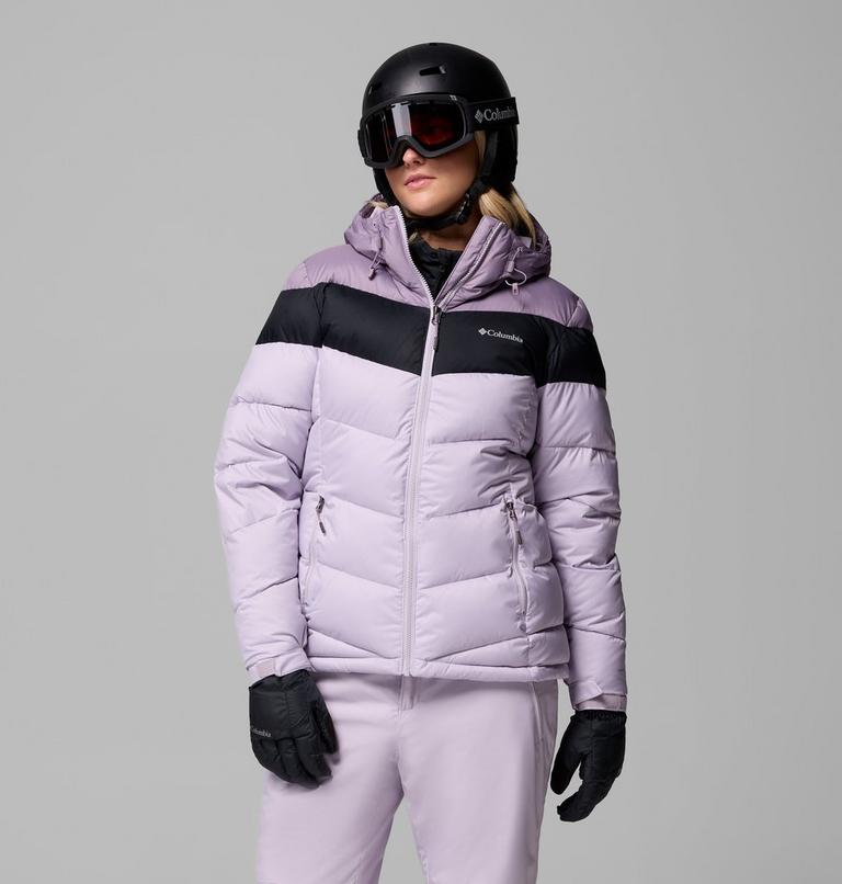 Women's Abbott Peak Insulated Waterproof Ski Jacket, Color: Lavender Pearl, Shale Purple, Black, image 1