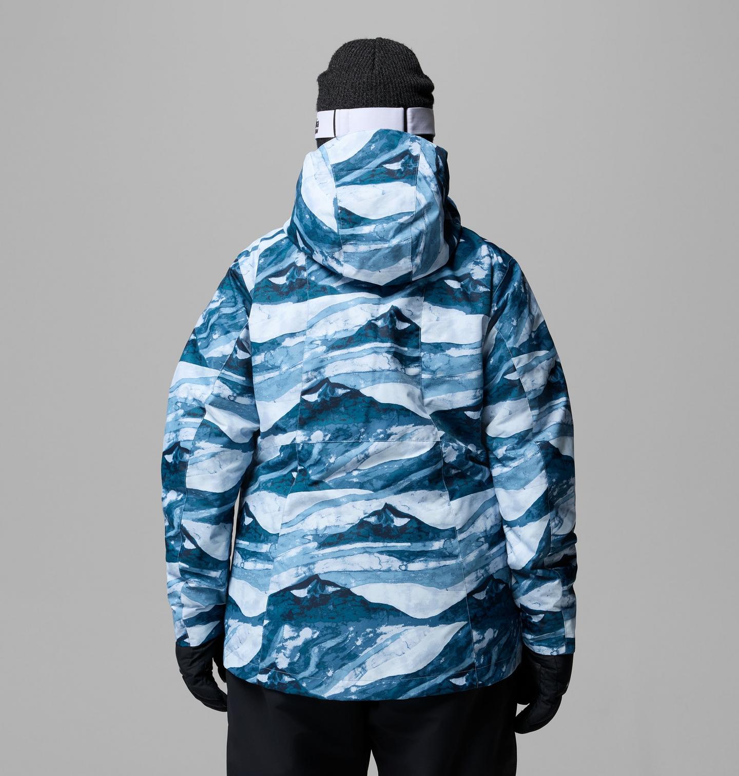 Женская куртка Columbia Whirlibird V Printed Interchange Jacket - Plus Size, цвет: Rainy Day Summits Tonal — фото 3