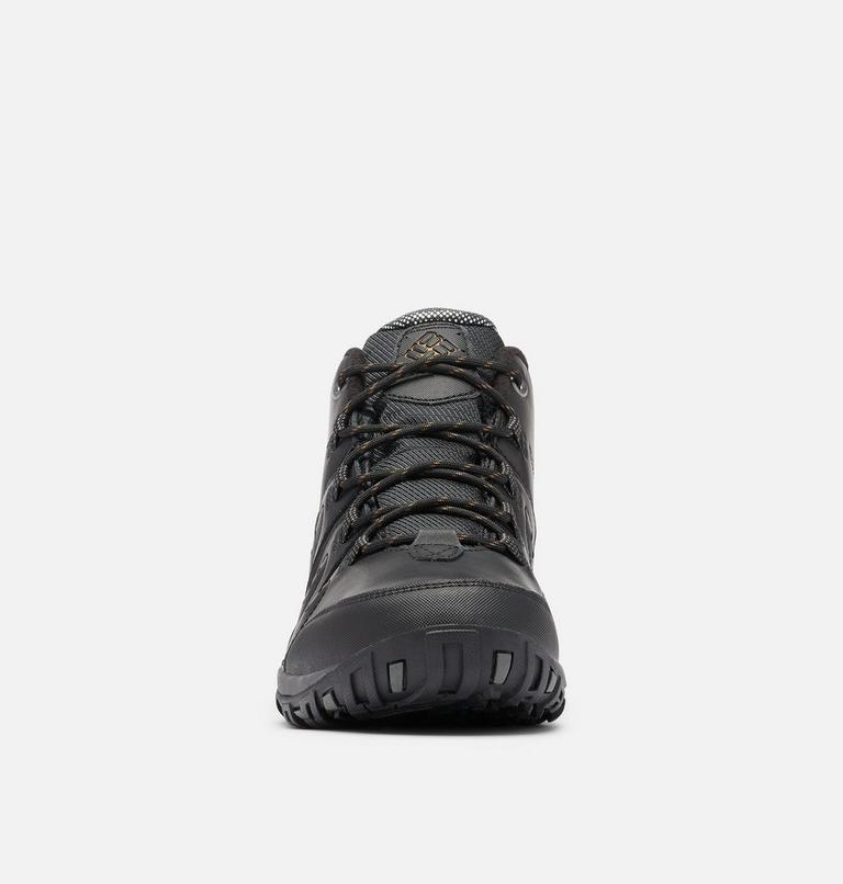 Zapatillas para caminar impermeables de piel de media caña Woodburn III Omni-Heat para hombre, Color: Black, Goldenrod, image 7