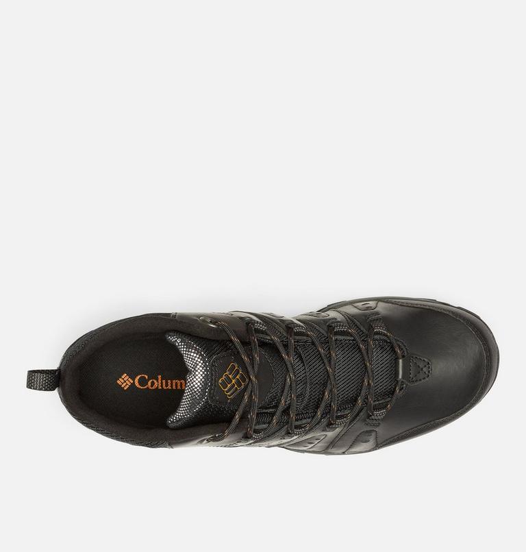 Zapatillas para caminar impermeables de piel de media caña Woodburn III Omni-Heat para hombre, Color: Black, Goldenrod, image 3