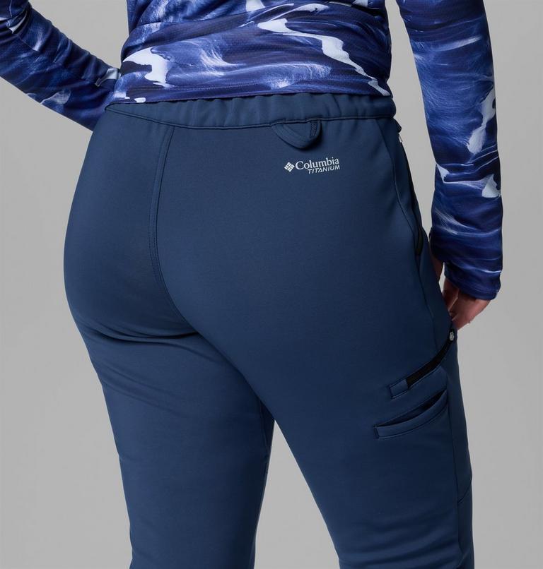 Pantalones softshell de senderismo de tiro alto Vast Canyon para mujer, Color: Collegiate Navy, image 6