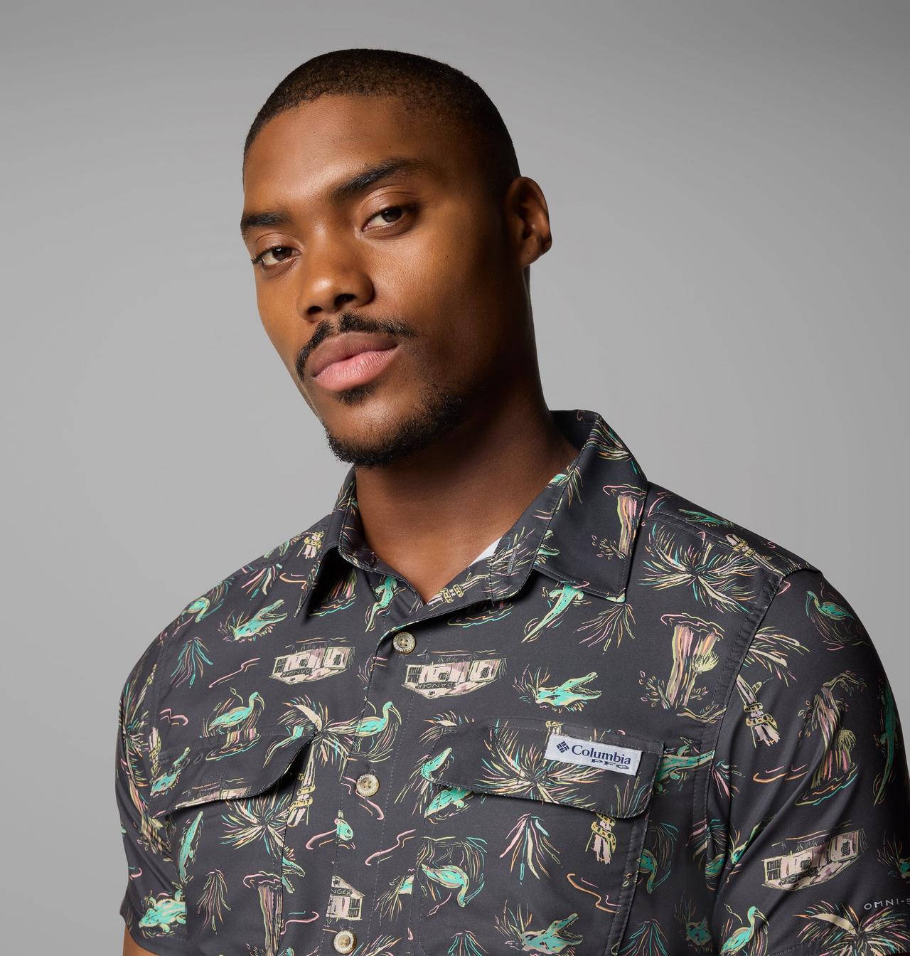 Men's PFG Uncharted™ Printed Short Sleeve Shirt | 011 | XL 5