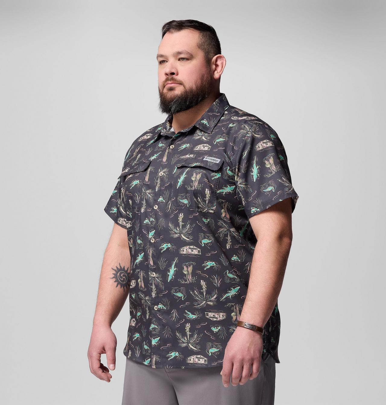 Men's PFG Uncharted™ Printed Short Sleeve Shirt - Big 4