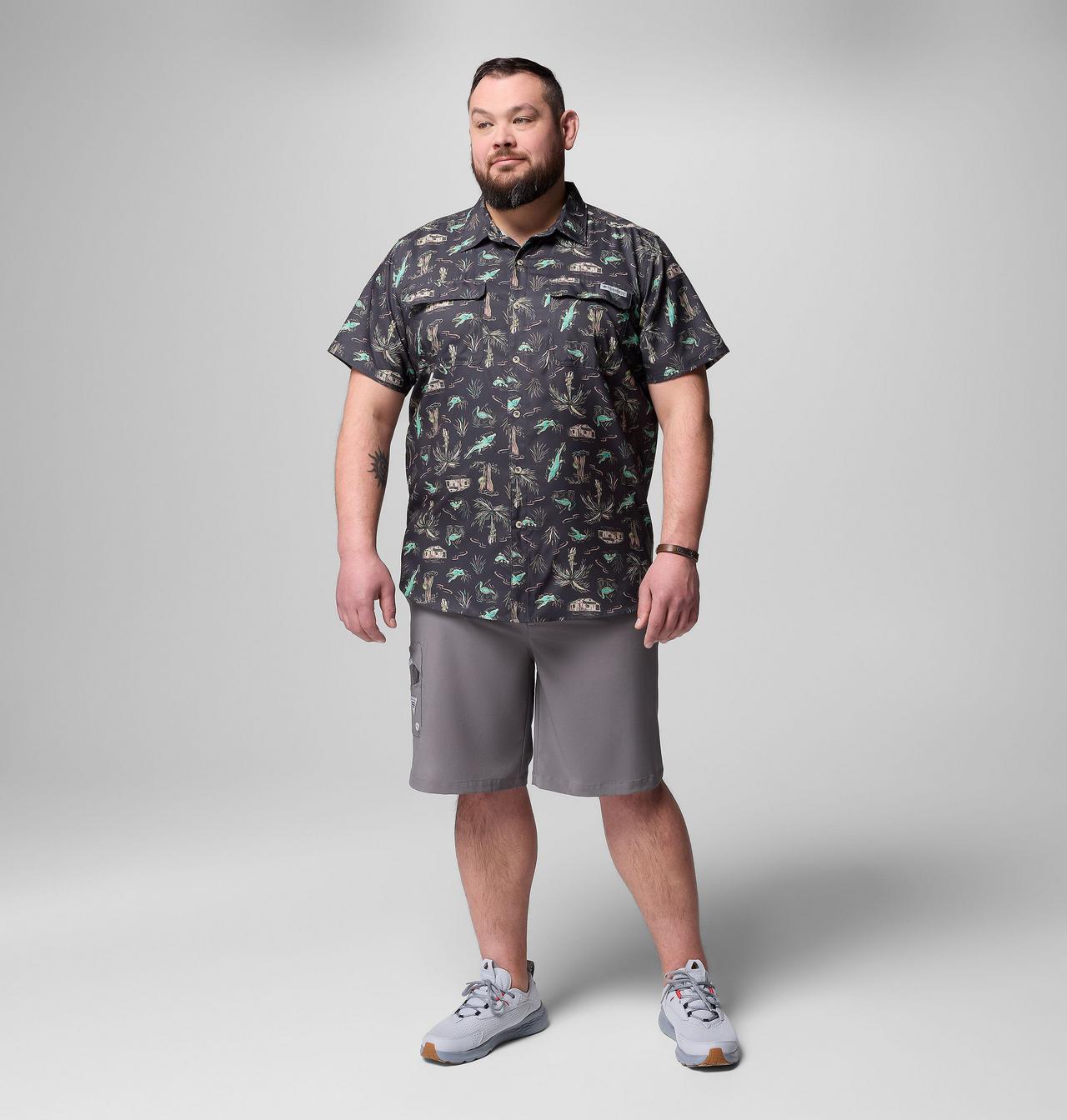 Men's PFG Uncharted™ Printed Short Sleeve Shirt - Big 2