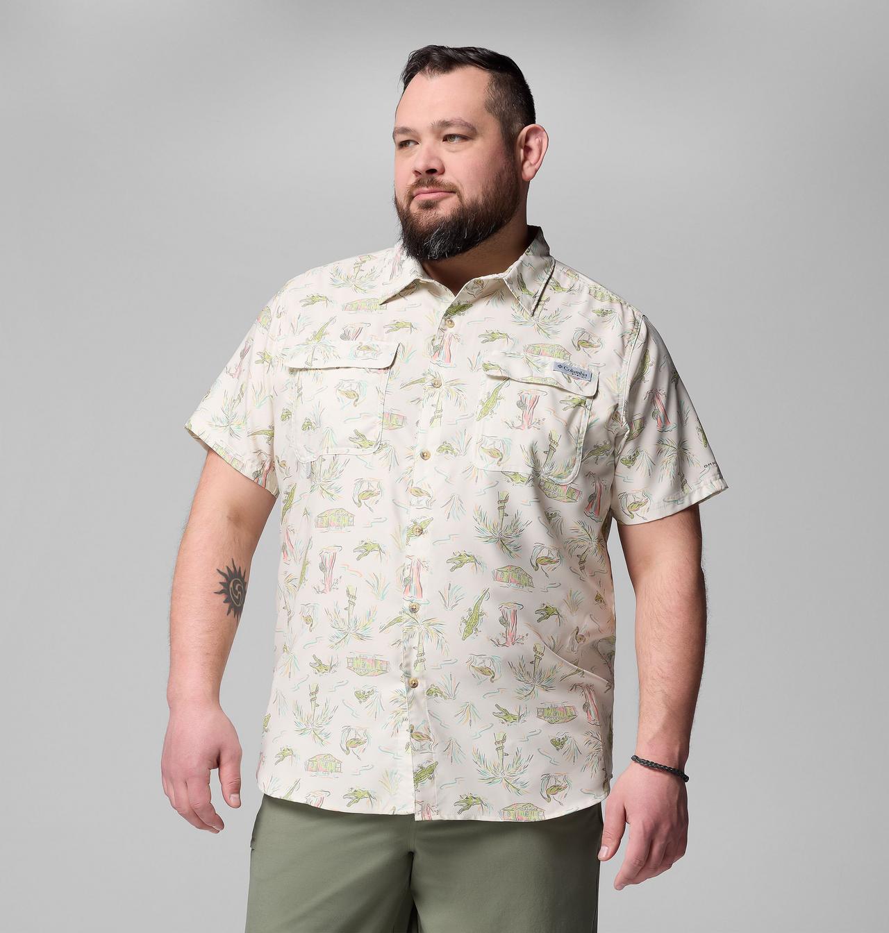 Men's PFG Uncharted™ Printed Short Sleeve Shirt - Big 1