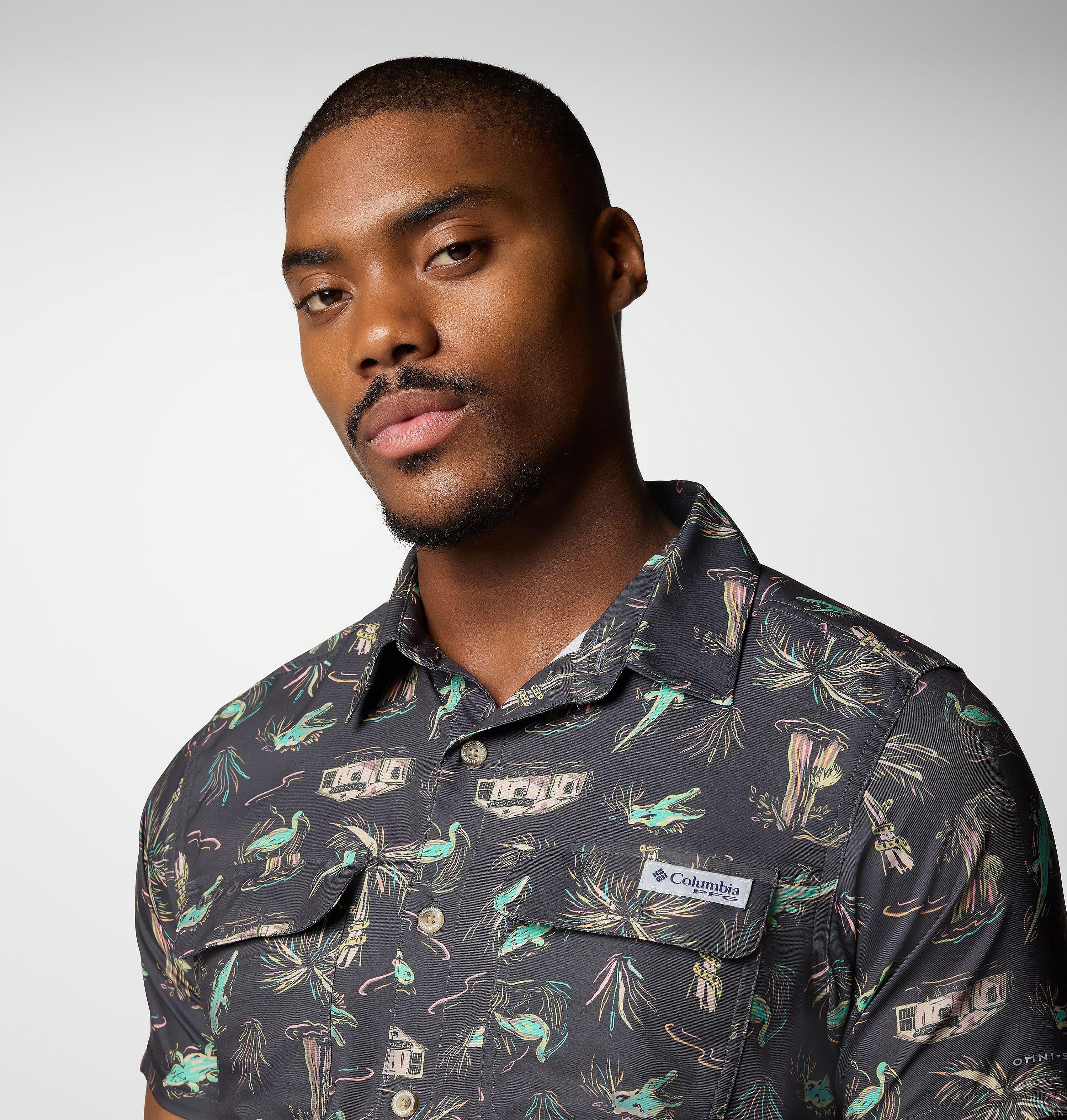 Men's PFG Uncharted Printed Short Sleeve Shirt - Tall 5