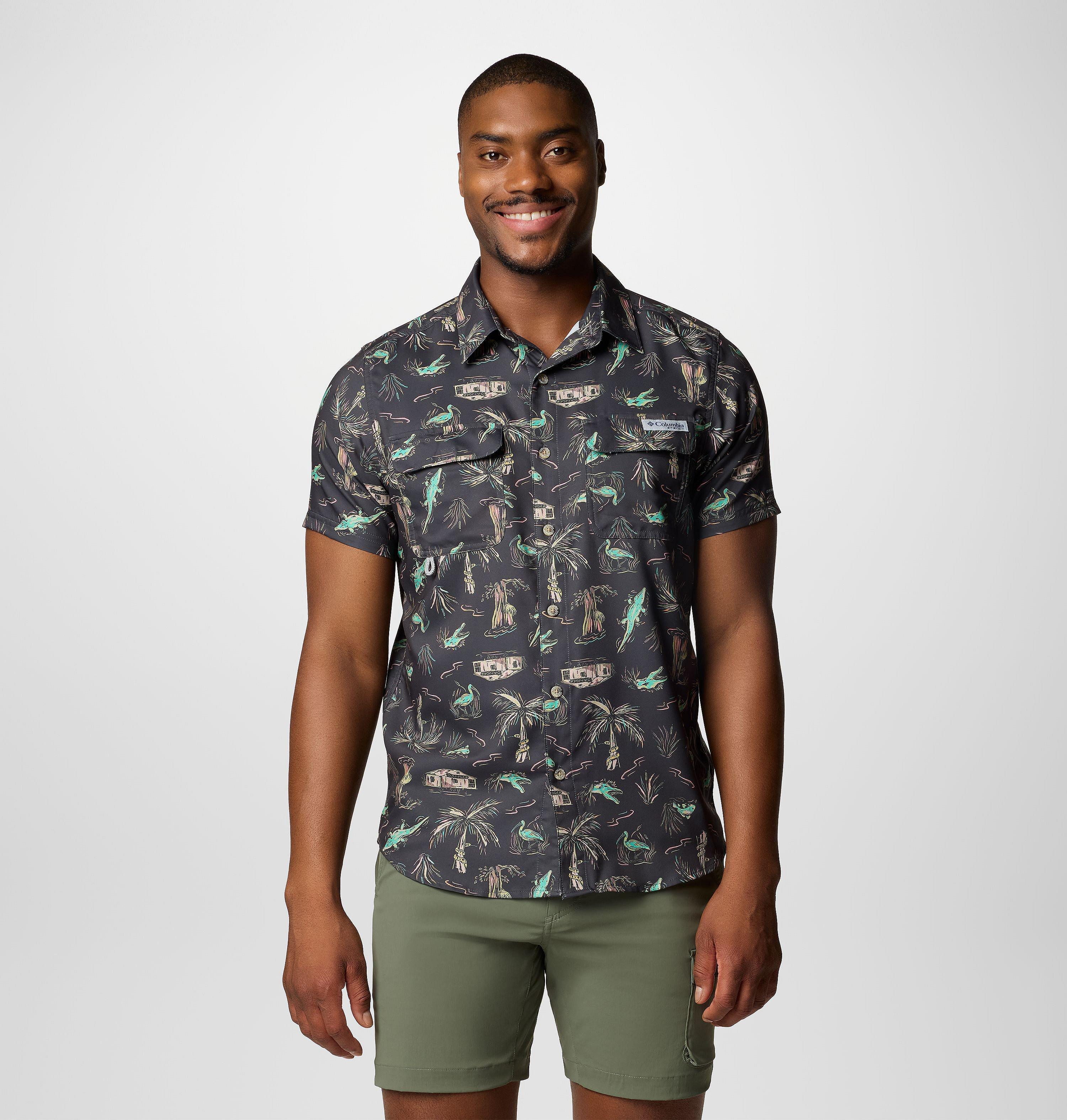 Men's PFG Uncharted Printed Short Sleeve Shirt - Tall 1