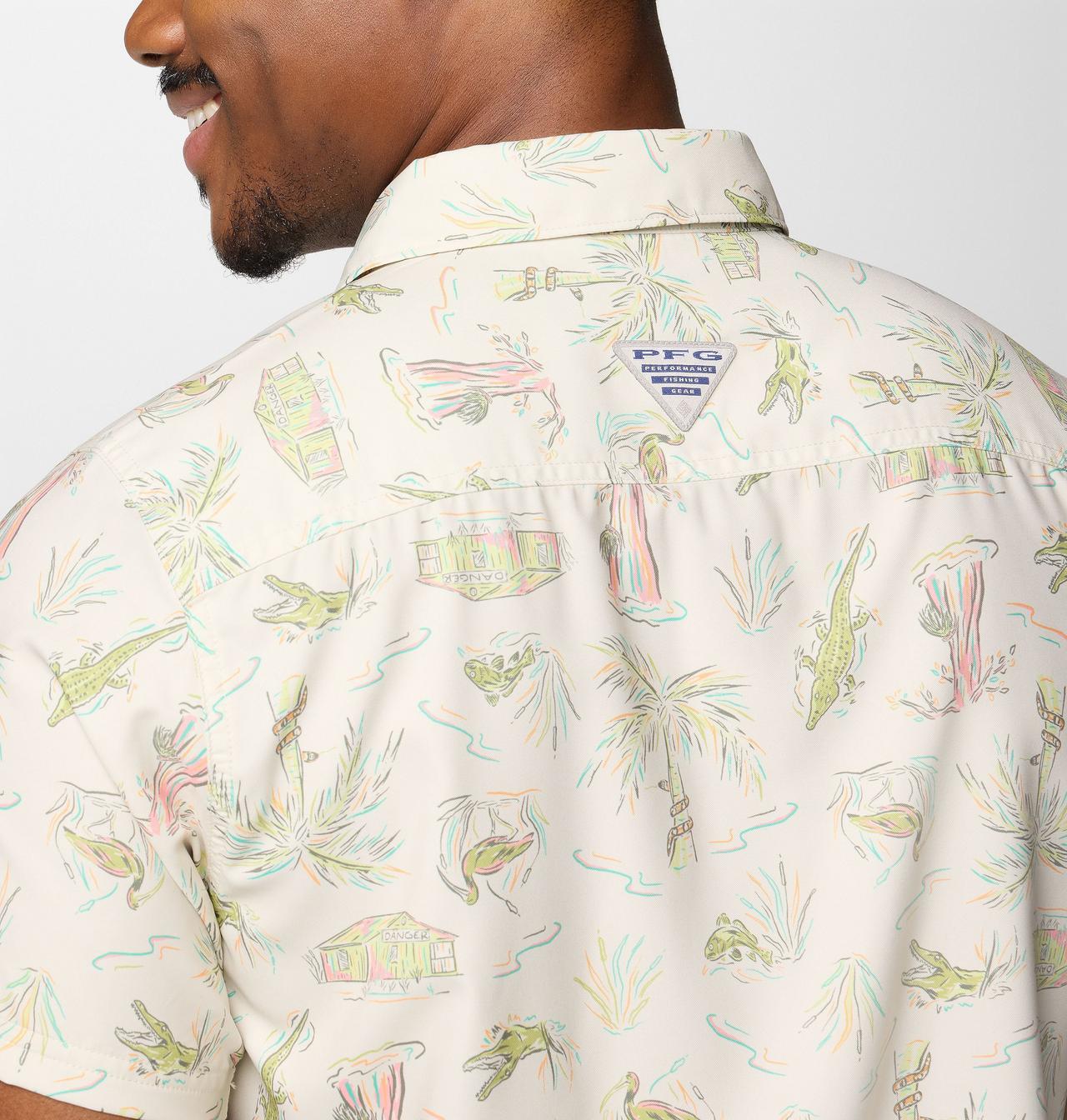 Men's PFG Uncharted™ Printed Short Sleeve Shirt - Tall 6