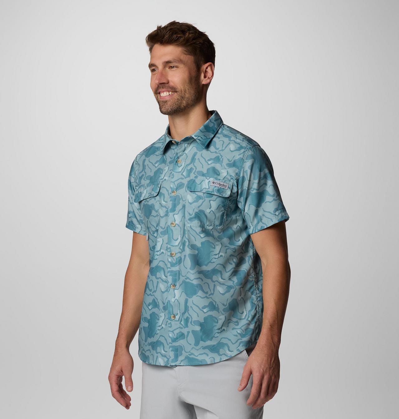 Men's PFG Uncharted™ Printed Short Sleeve Shirt - Tall | 460 | XLT 4