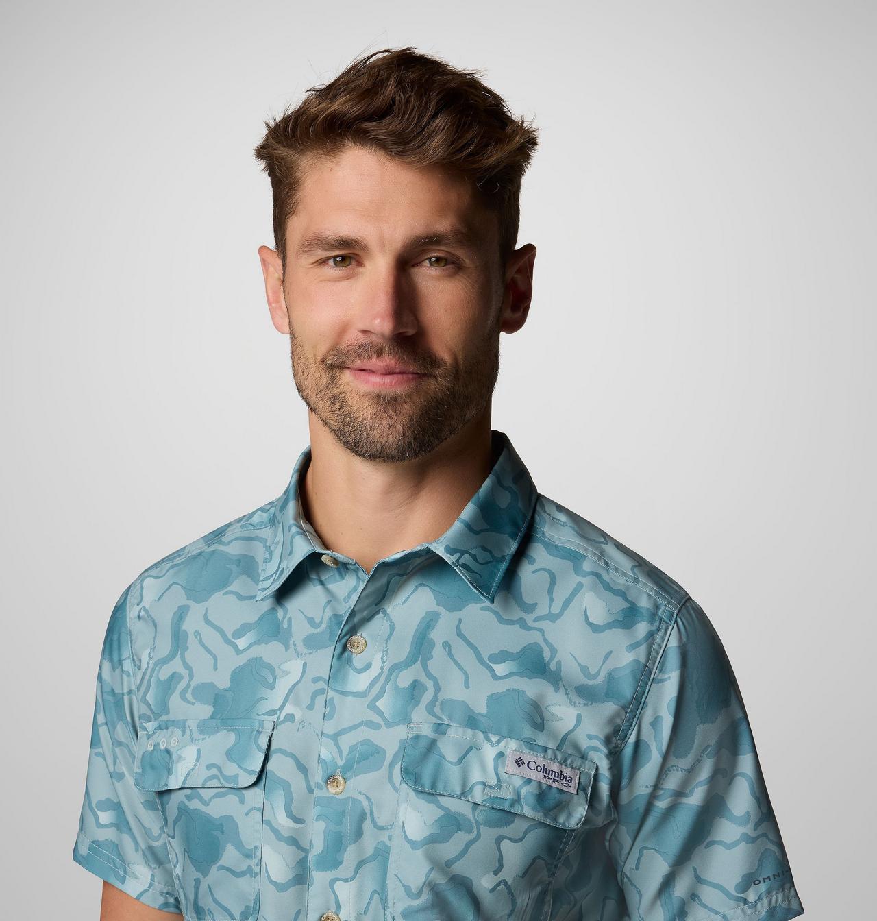 Men's PFG Uncharted™ Printed Short Sleeve Shirt - Tall | 460 | XLT 5