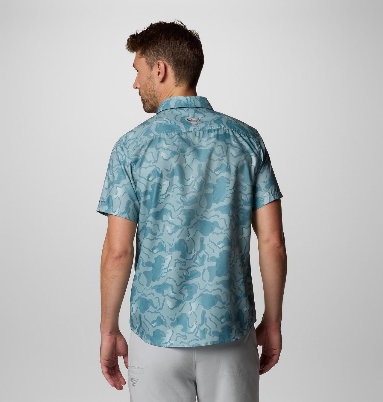 Men's PFG Uncharted™ Printed Short Sleeve Shirt - Tall | 460 | XLT 3