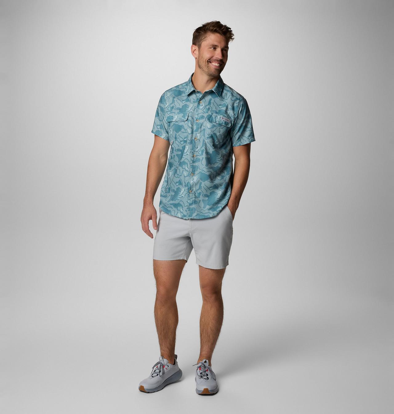 Men's PFG Uncharted™ Printed Short Sleeve Shirt - Tall | 460 | XLT 2
