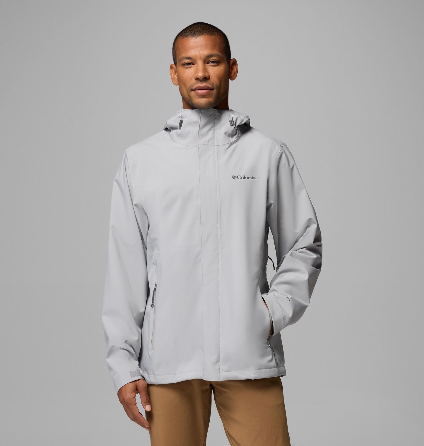 Мужская куртка Columbia Staydry Rain Jacket, цвет: Серый — фото 1