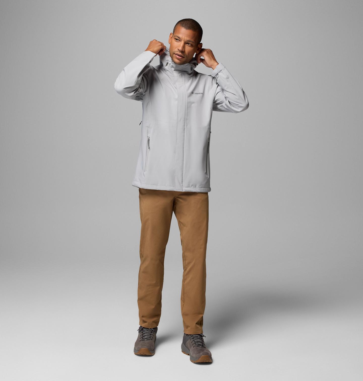 Мужская куртка Columbia Staydry Rain Jacket, цвет: Серый — фото 2