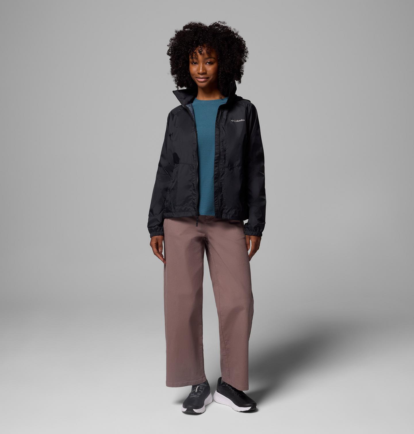 Женская куртка Columbia Access Point Rain Jacket, цвет: Чёрный — фото 2