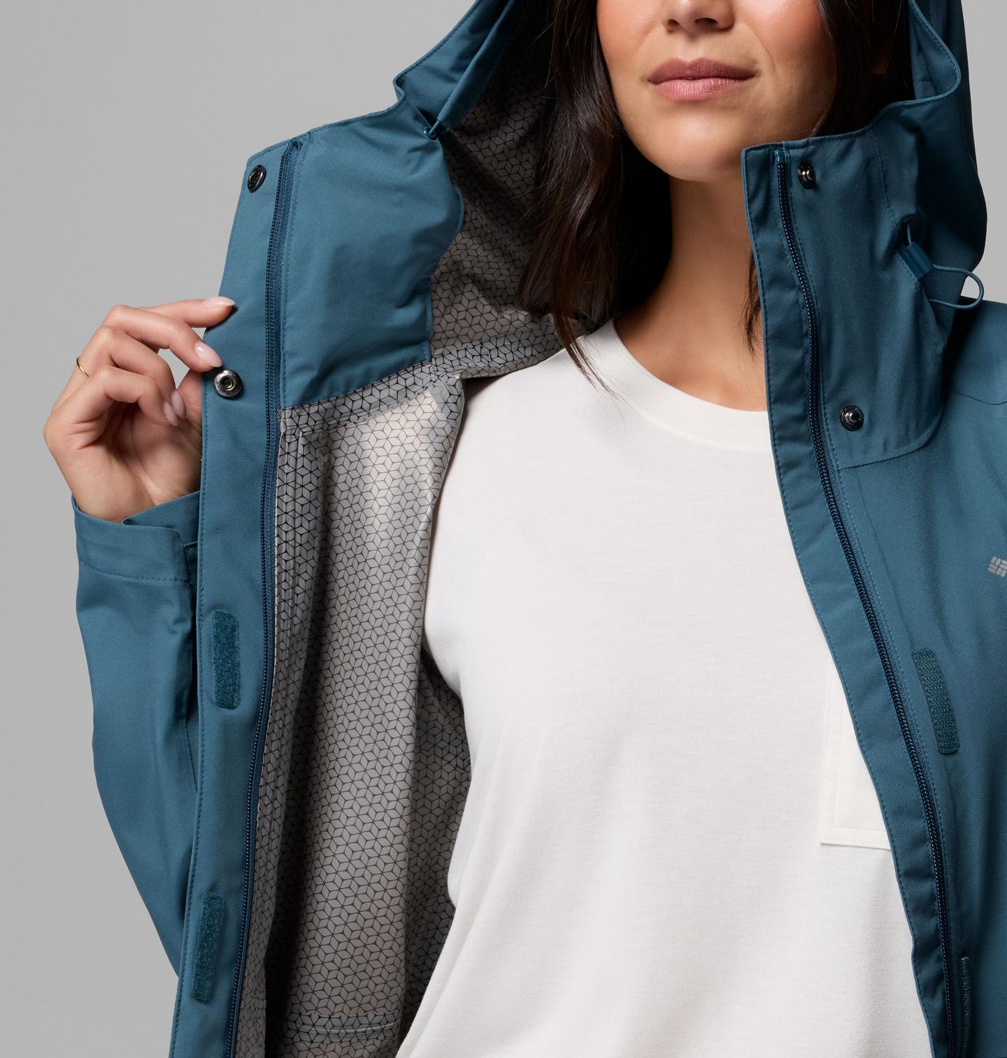 Женская куртка Columbia Staydry Rain Jacket, цвет: Синий — фото 4