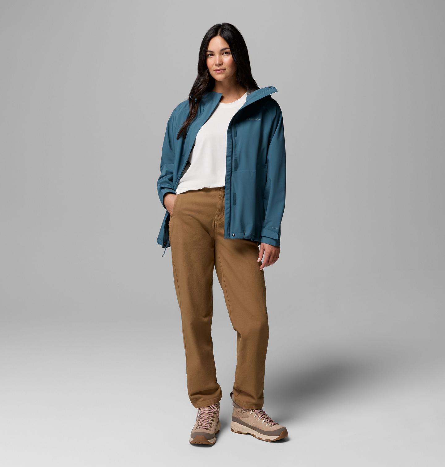 Женская куртка Columbia Staydry Rain Jacket, цвет: Синий — фото 2