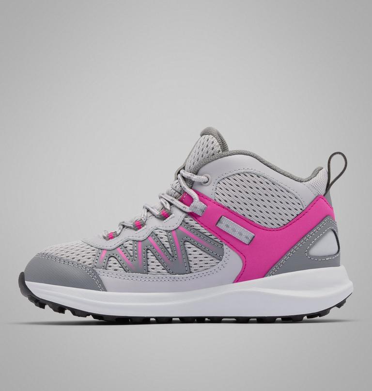 Big Kids' Peakfreak Rush Mid Waterproof Shoe, Color: Ti Grey Steel, Wild Fuchsia, image 6