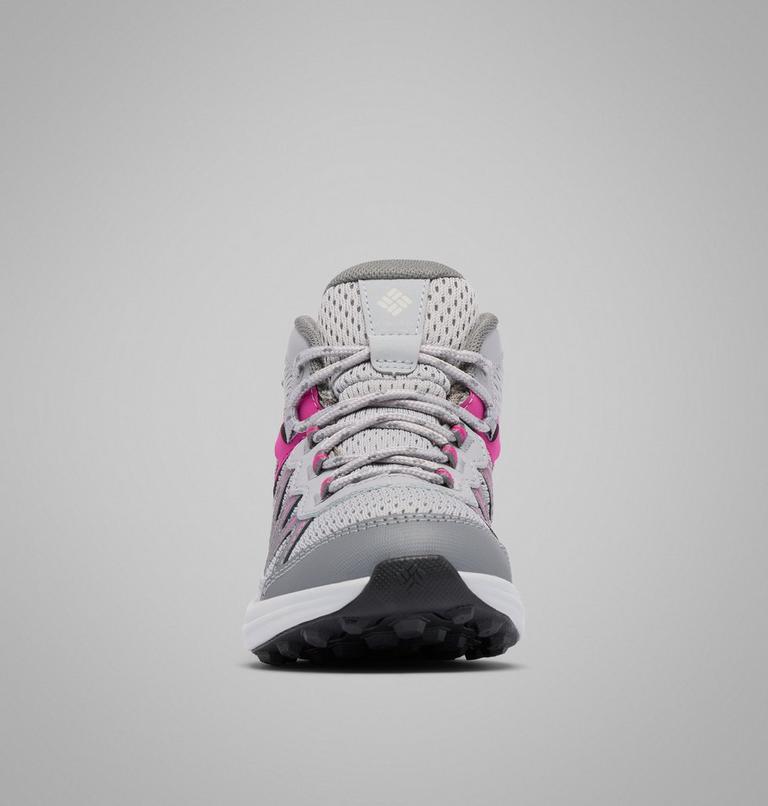 Big Kids' Peakfreak Rush Mid Waterproof Shoe, Color: Ti Grey Steel, Wild Fuchsia, image 8