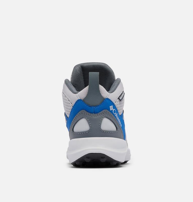 Big Kids' Peakfreak Rush Mid Waterproof Shoe, Color: Columbia Grey, Mountain Blue, image 2