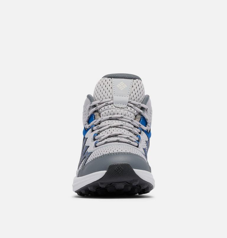 Big Kids' Peakfreak Rush Mid Waterproof Shoe, Color: Columbia Grey, Mountain Blue, image 8