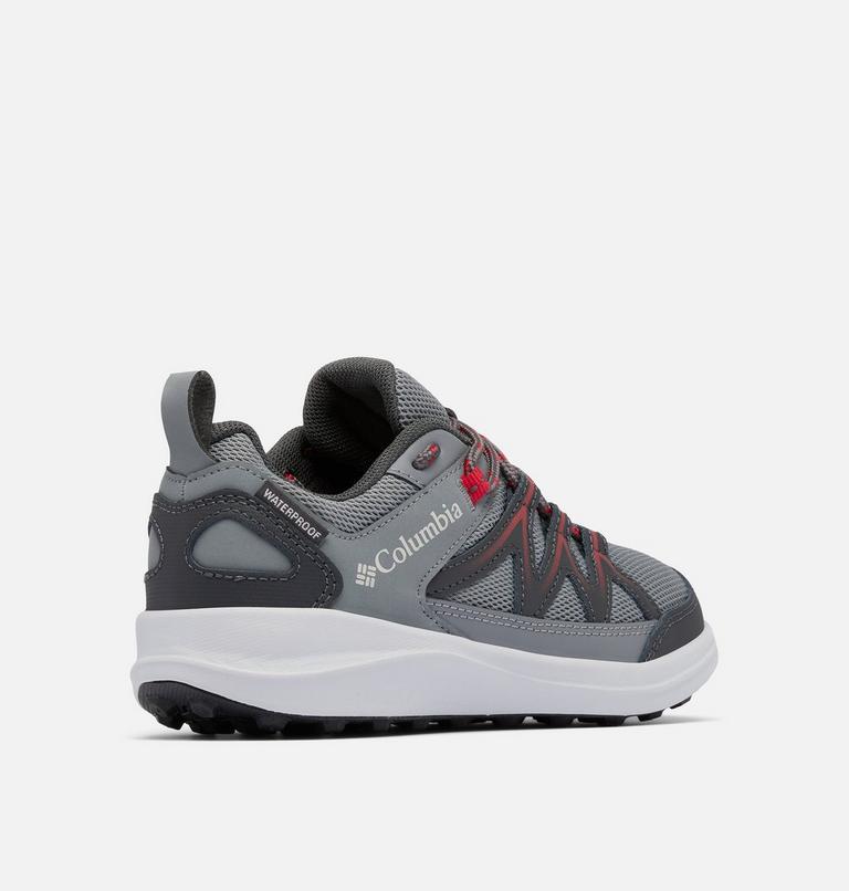 Big Kids' Peakfreak Rush Waterproof Shoe, Color: Ti Grey Steel, Mountain Red, image 9