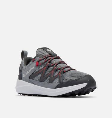 Youth Peakfreak Rush Waterproof Hiking Shoe, Color: Ti Grey Steel, Mountain Red, image 11