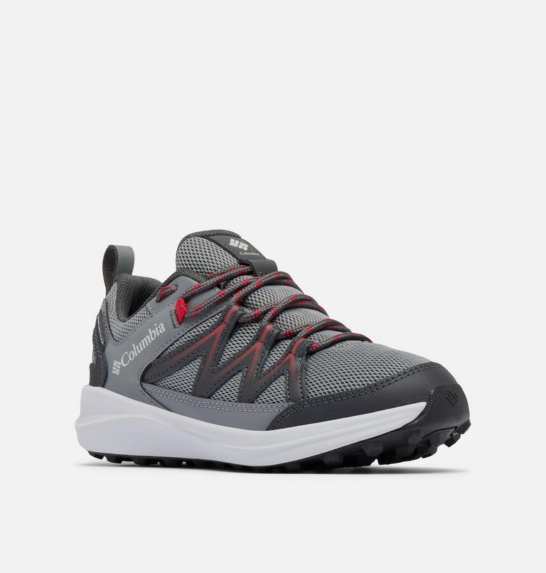 Big Kids' Peakfreak Rush Waterproof Shoe, Color: Ti Grey Steel, Mountain Red, image 3