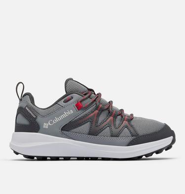 Youth Peakfreak Rush Waterproof Hiking Shoe, Color: Ti Grey Steel, Mountain Red, image 5
