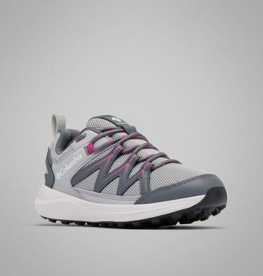 Youth Peakfreak Rush Waterproof Hiking Shoe, Color: Steam, Wild Fuchsia, image 3