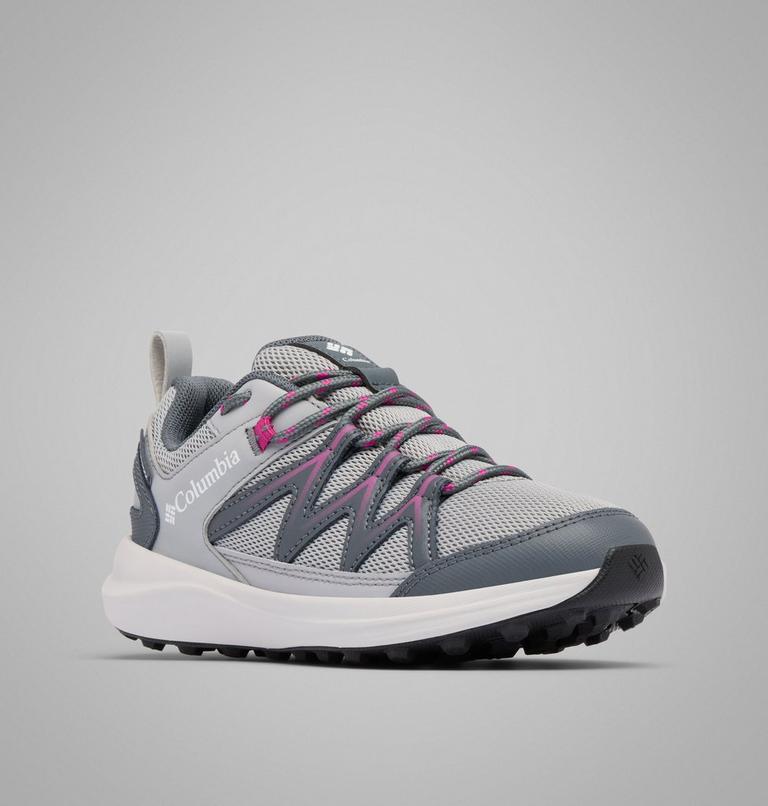 Big Kids' Peakfreak Rush Waterproof Shoe, Color: Steam, Wild Fuchsia, image 3