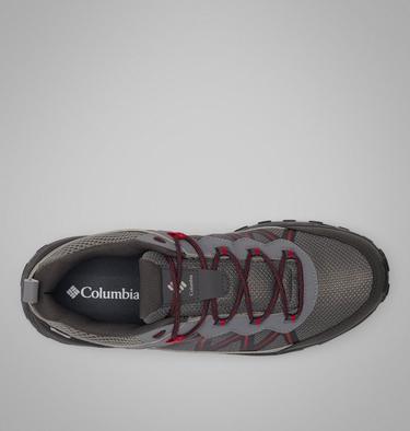 Men's Peakfreak Rush Outdry Hiking Shoe, Color: City Grey, Mountain Red, image 7