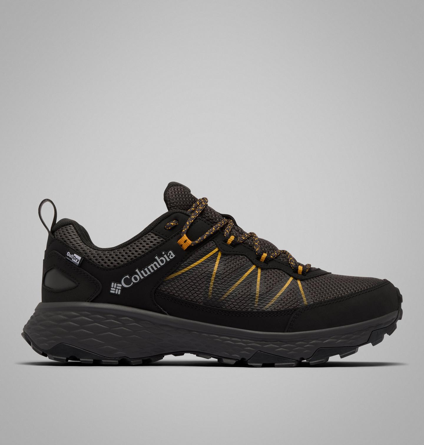 Мужские кроссовки Columbia Men's Peakfreak Rush OutDry Shoe - Wide, цвет: Чёрный / Медовый — фото 1