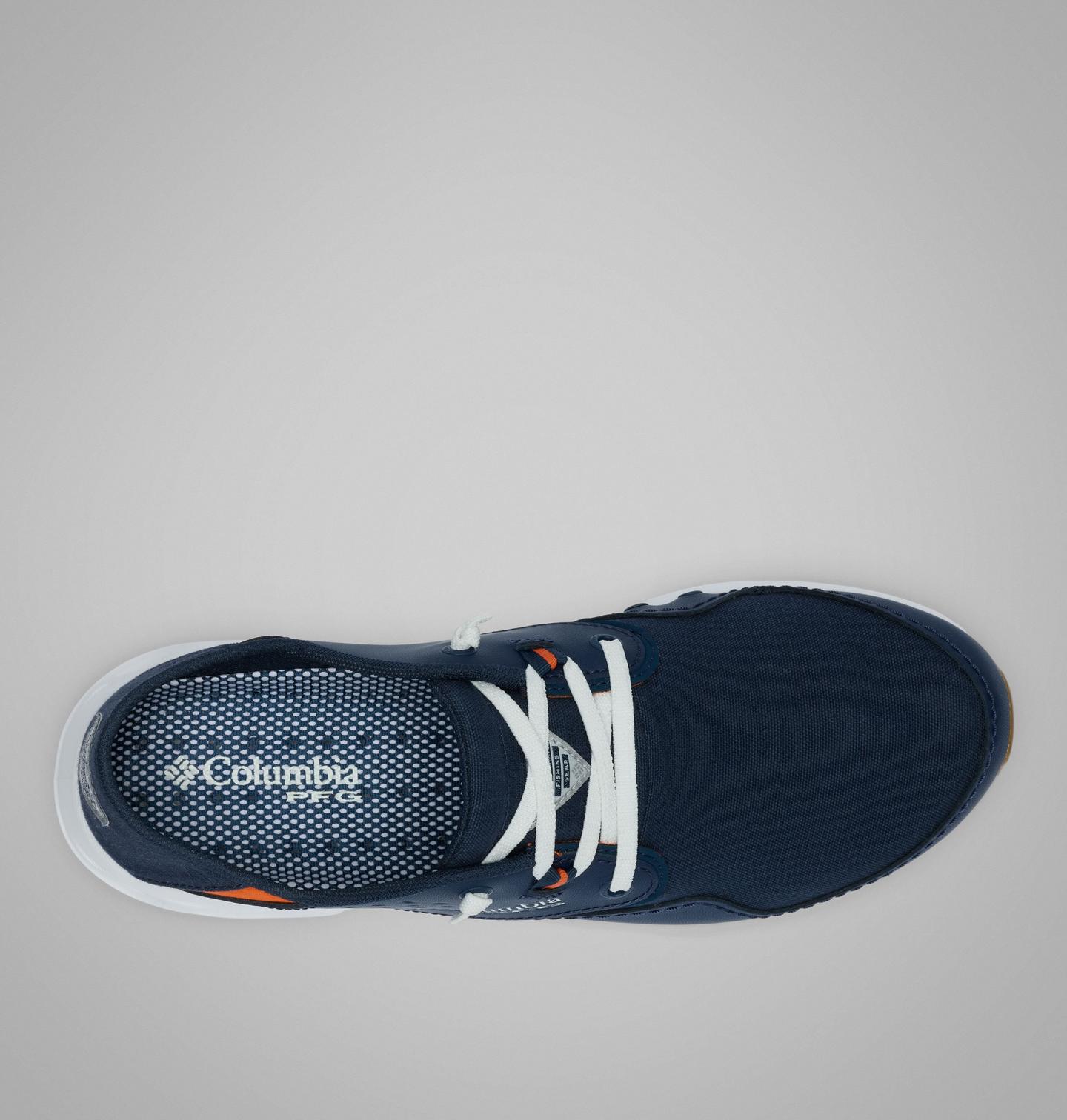 Мужские кроссовки Columbia Men's PFG Bahama X Relaxed Shoe - Wide, цвет: Тёмно-синий / Оранжевый — фото 3