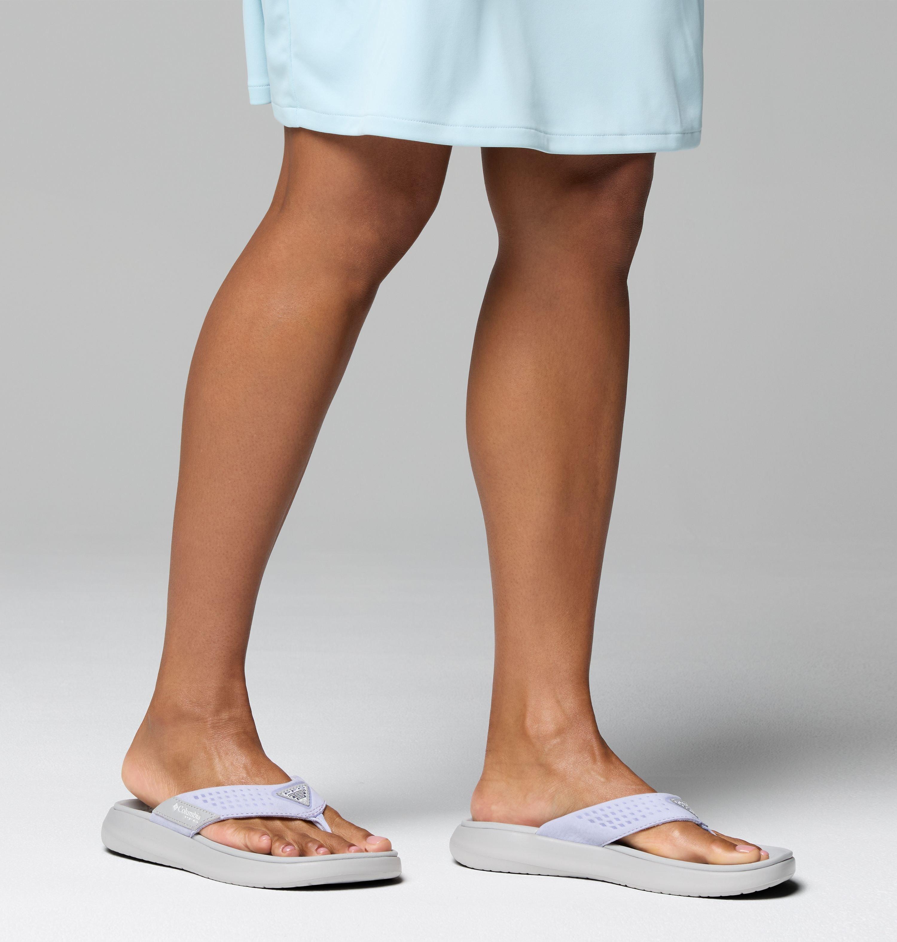 Women's PFG Boatside Leather Flip Flop 10