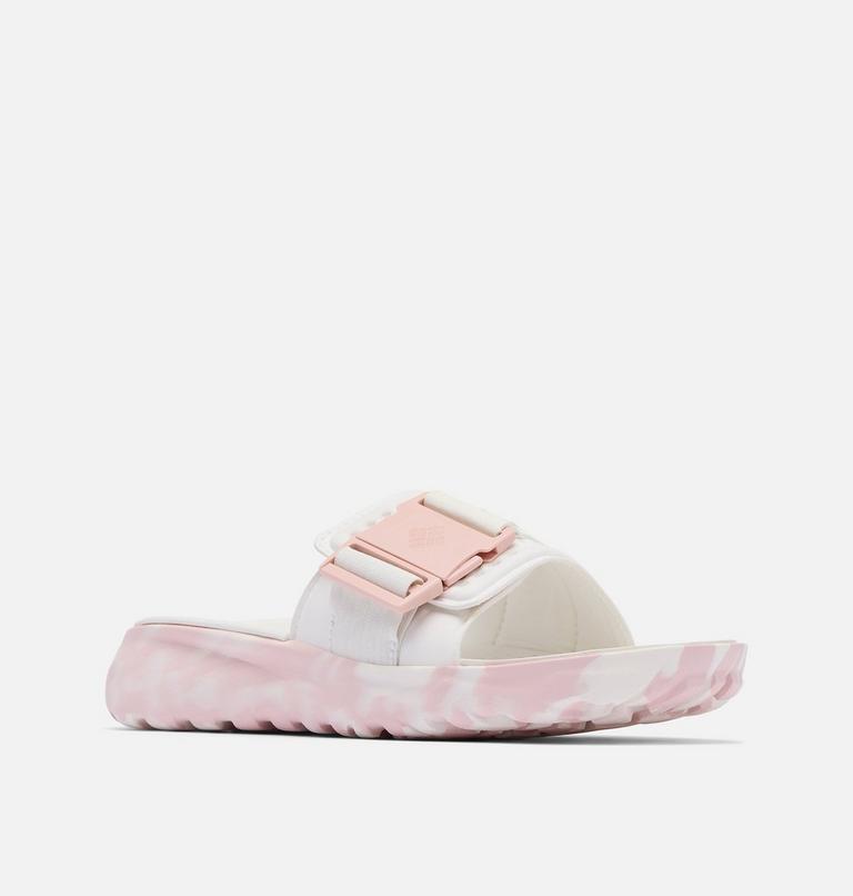 Women's Peakfreak Roam Slide, Color: Sea Salt, Pink Haze, image 3