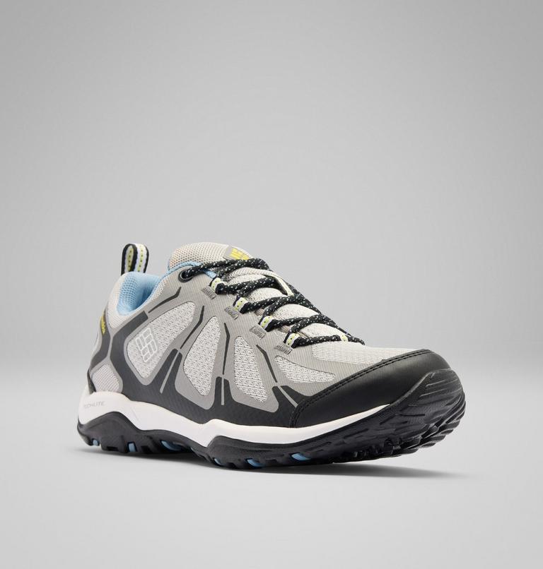 Women's Grove Heights Low OutDry Walking Shoe, Color: Grey Ice, Acid Yellow, image 3