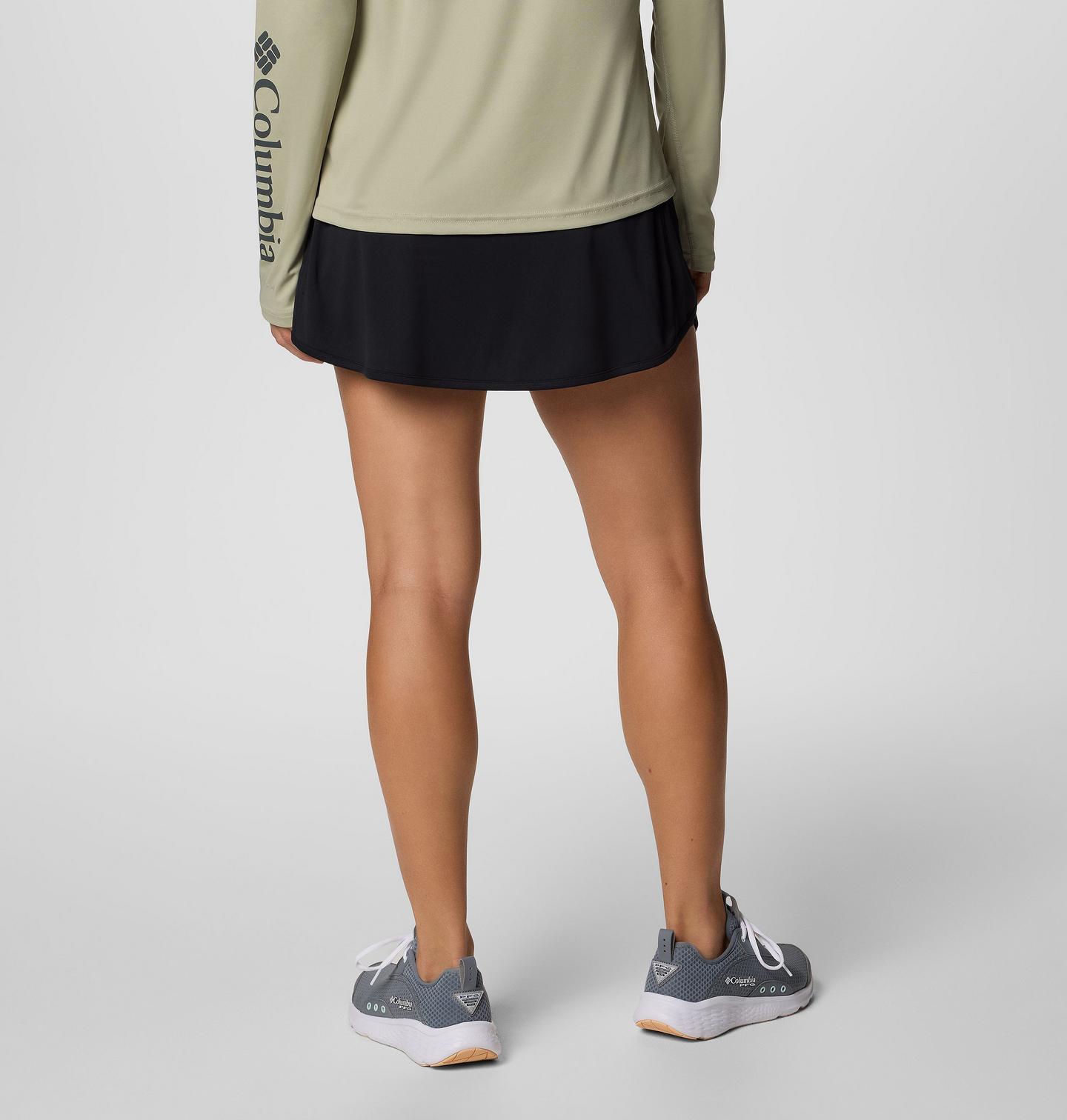 Женская юбка-шорты Columbia PFG Tidal Knit Skort, цвет: Чёрный — фото 2