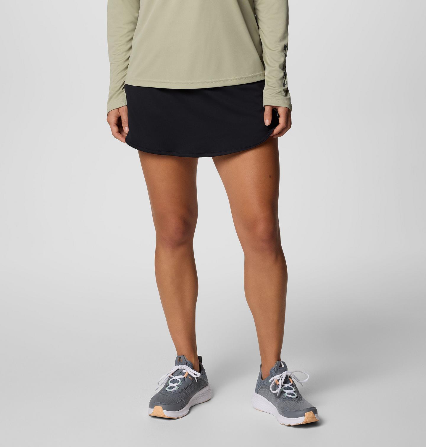 Женская юбка-шорты Columbia PFG Tidal Knit Skort, цвет: Чёрный — фото 1