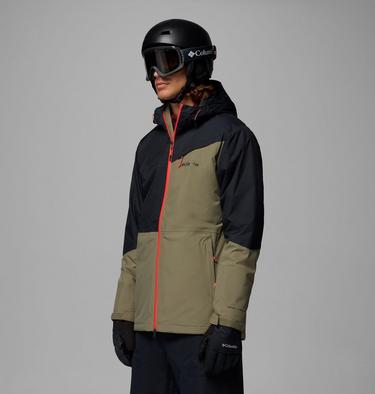Men's Iceberg Point II Waterproof Ski Jacket, Color: Stone Green, Black, image 4