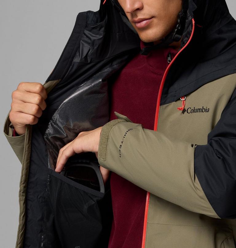 Chaqueta de esquí impermeable Iceberg Point II para hombre, Color: Stone Green, Black, image 5