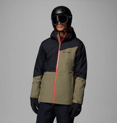 Men's Iceberg Point II Waterproof Ski Jacket, Color: Stone Green, Black, image 9